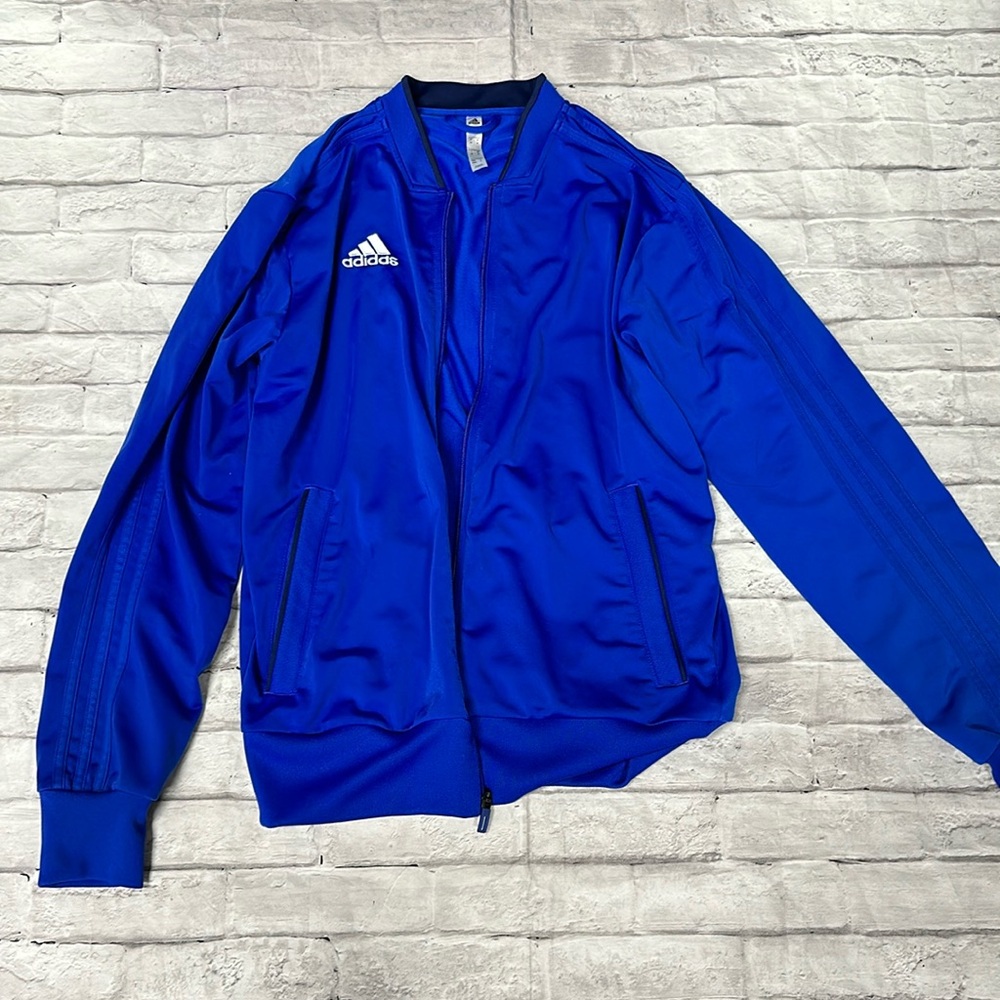 Adidas royal blue zip up jacket size medium